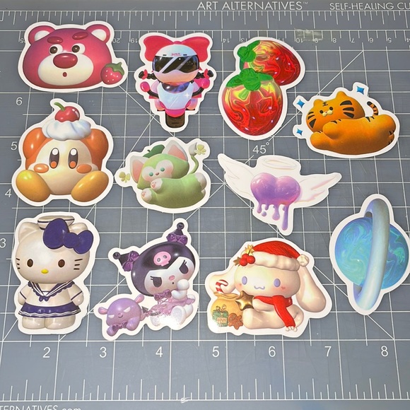 11 Super cute stickers Sanrio hello kitty kuromi cinnamoroll decals kawaii Kirby - Picture 1 of 1
